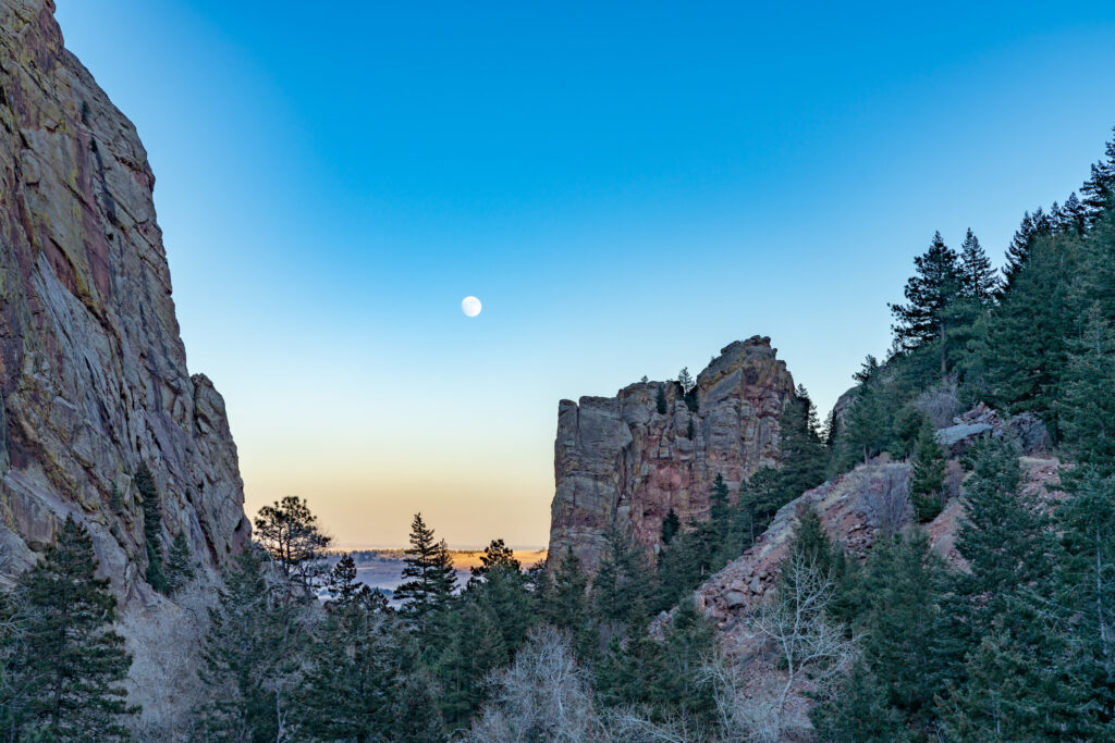 Moon Over Eldorado Canyon State Park