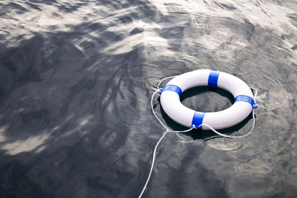 Sea Life Saver Float On The Sea